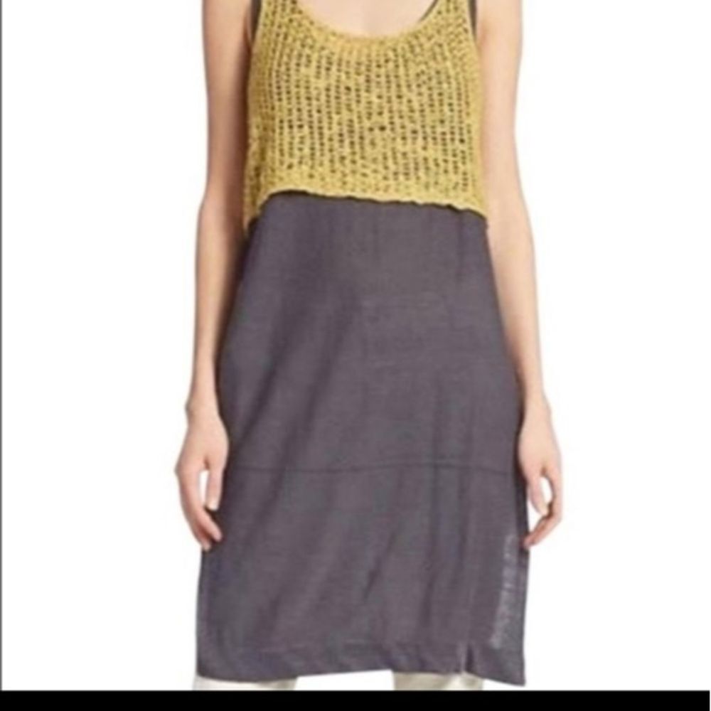 Free People Twotone Layered Tunic in Slate Combo